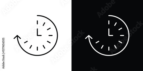 Bild auf Leinwand Uptime and downtime icon in trendy stroke liner style
