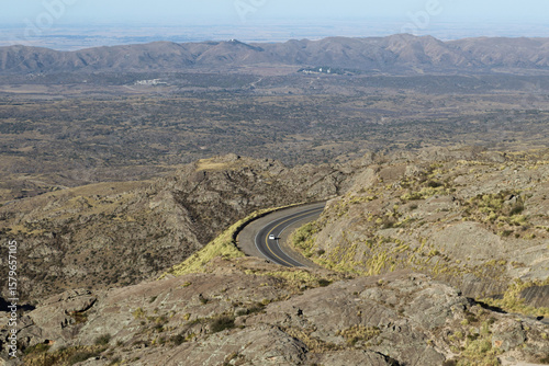 landscape of a car on a scenic mountain route