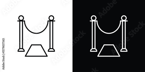 Red carpet icon in trendy stroke liner style. Set of Website icon vector.