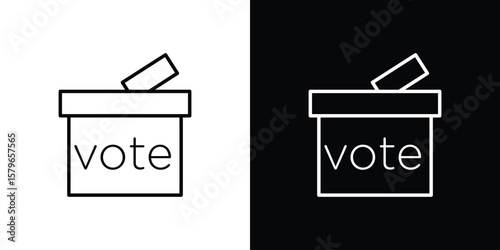 Referendum icon in trendy stroke liner style. Set of Website icon vector.