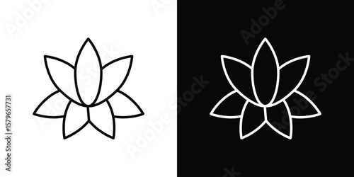 Protea icon in trendy stroke liner style. Set of Website icon vector.