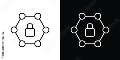 Private network icon in trendy stroke liner style. Set of Website icon vector.
