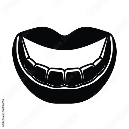 vector illustration of mouth guard