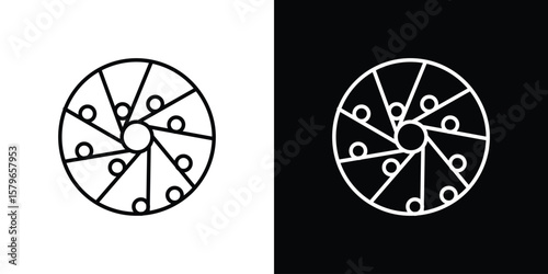 Perpetual motion icon in trendy stroke liner style. Set of Website icon vector.