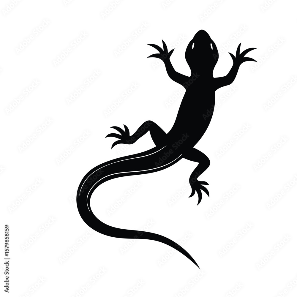 Naklejka premium lizard tail on white background