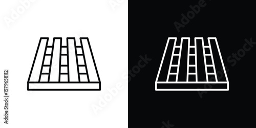 Pallet icon in trendy stroke liner style. Set of Website icon vector.