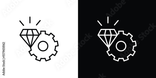 Operational excellence icon in trendy stroke liner style. Set of Website icon vector.
