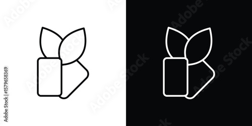 Mint gum icon in trendy stroke liner style. Set of Website icon vector.