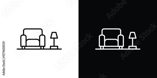 Lounge icon in trendy stroke liner style. Set of Website icon vector.