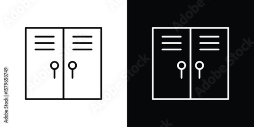 Locker icon in trendy stroke liner style. Set of Website icon vector.