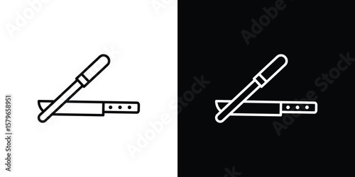 Knife sharpener icon in trendy stroke liner style. Set of Website icon vector.