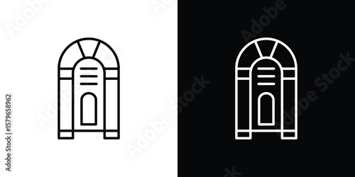 Jukebox icon in trendy stroke liner style. Set of Website icon vector.