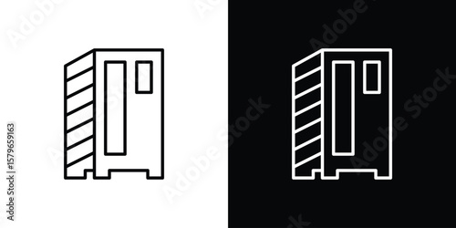 Infrared heat cabin icon in trendy stroke liner style. Set of Website icon vector.