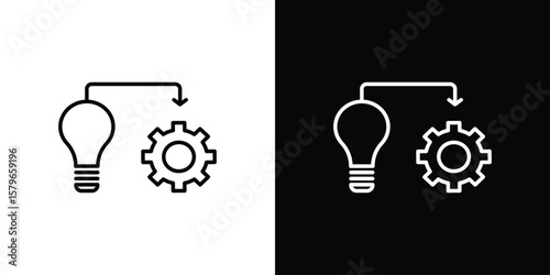 Implementation icon in trendy stroke liner style. Set of Website icon vector.