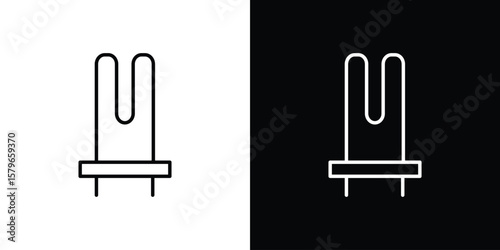 Heating element icon in trendy stroke liner style. Set of Website icon vector.