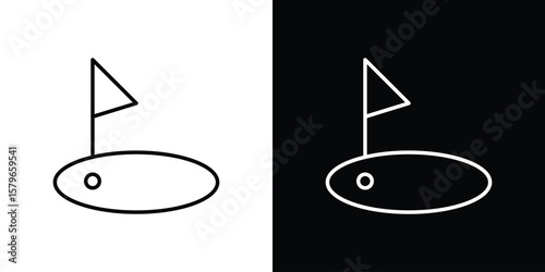 Golf yard icon in trendy stroke liner style. Set of Website icon vector.