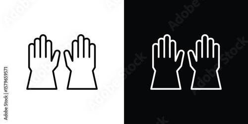 Gloves icon in trendy stroke liner style. Set of Website icon vector.