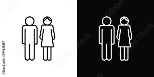 Girlfriend icon in trendy stroke liner style. Set of Website icon vector.