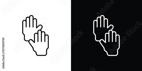 Fitness Gloves icon in trendy stroke liner style. Set of Website icon vector.