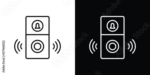 Doorbell icon in trendy stroke liner style. Set of Website icon vector.