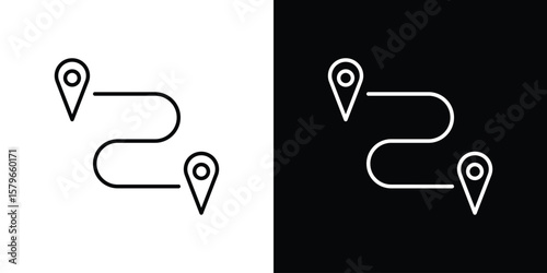 Distance icon in trendy stroke liner style. Set of Website icon vector.