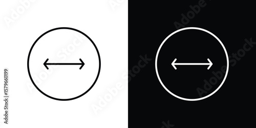 Diameter icon in trendy stroke liner style. Set of Website icon vector.