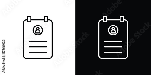 Curriculum icon in trendy stroke liner style. Set of Website icon vector.