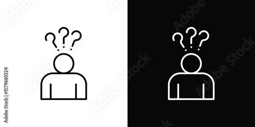 Curious human icon in trendy stroke liner style. Set of Website icon vector.