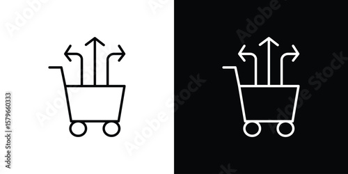 Cross sell icon in trendy stroke liner style. Set of Website icon vector.
