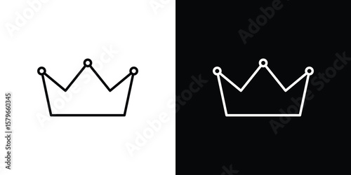 Crown icon in trendy stroke liner style. Set of Website icon vector.