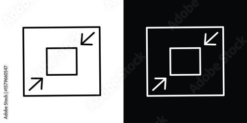 Compact size icon in trendy stroke liner style. Set of Website icon vector.