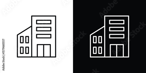 Company icon in trendy stroke liner style. Set of Website icon vector.