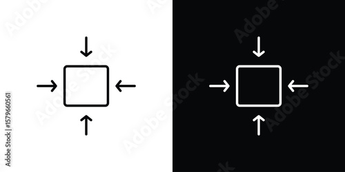 Compact size icon in trendy stroke liner style. Set of Website icon vector.