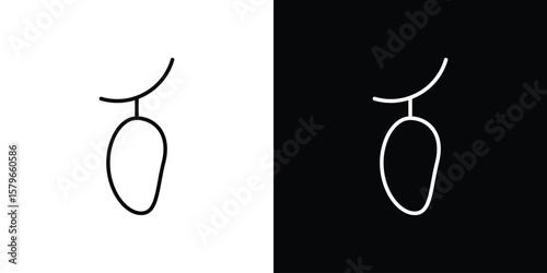 Cocoon icon in trendy stroke liner style. Set of Website icon vector.