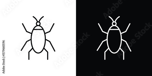 Cockroach icon in trendy stroke liner style. Set of Website icon vector.