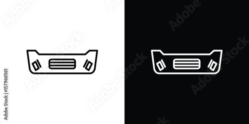 Photos Car bumper icon in trendy stroke liner style