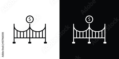Foto Bridging loan icon in trendy stroke liner style