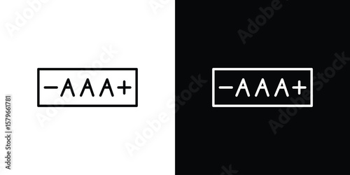 Obraz na płótnie AAA battery icon in trendy stroke liner style