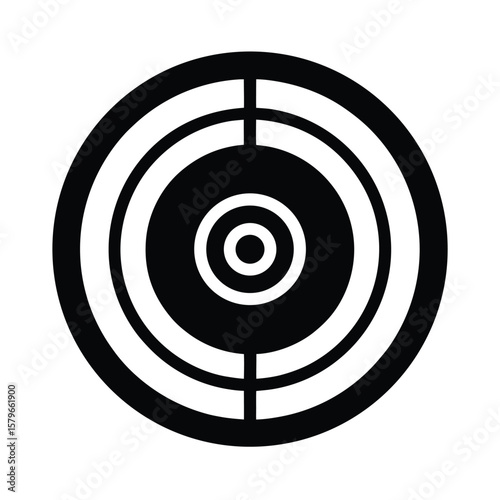bullseye target on white background