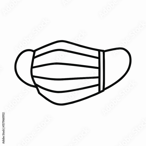 Medical Face Mask Icon – Minimal Flat Design