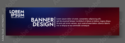 Modern banner design with a radiating twilight amethyst background.