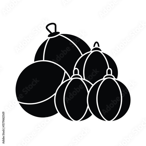 bails on white background