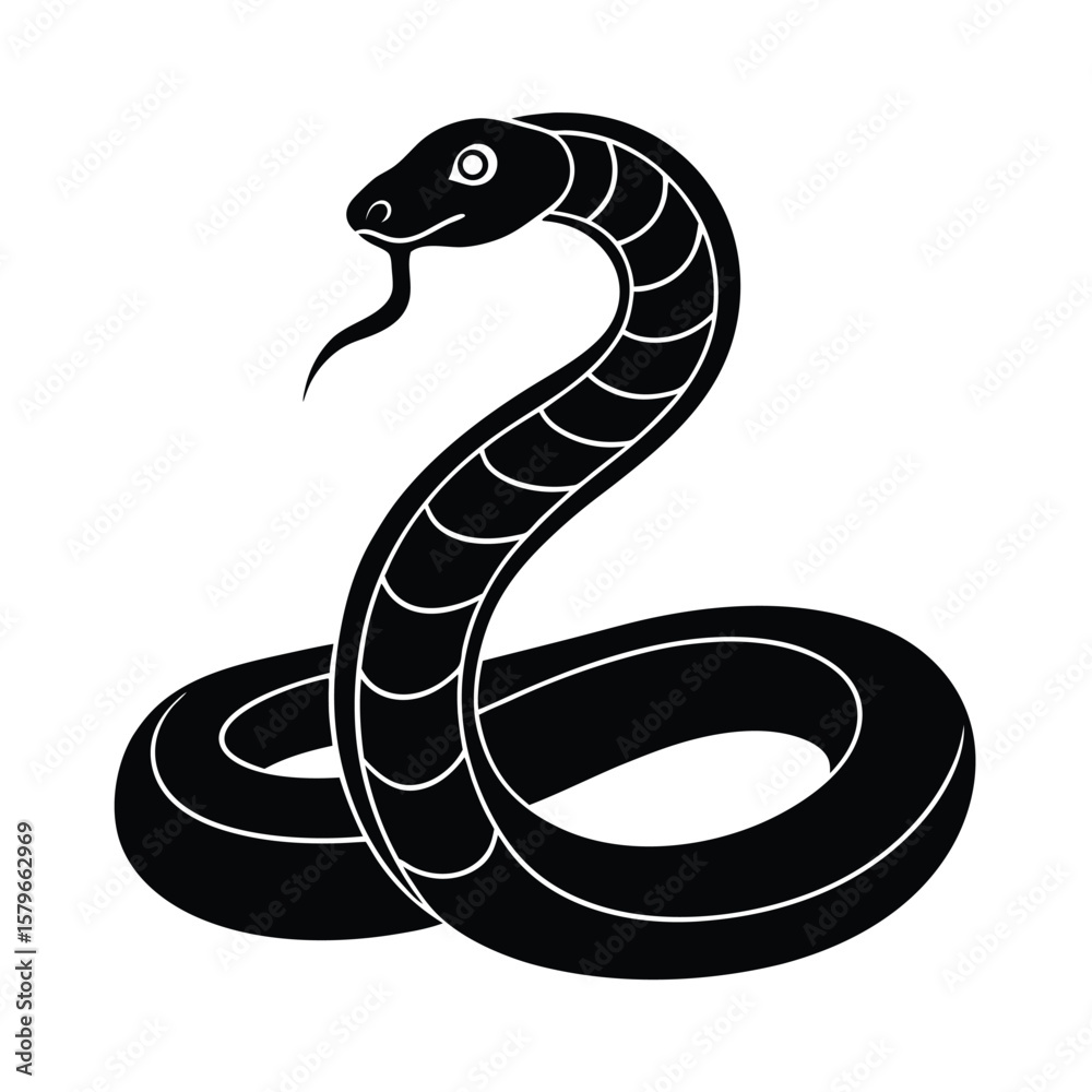 Fototapeta premium anaconda vector illustration
