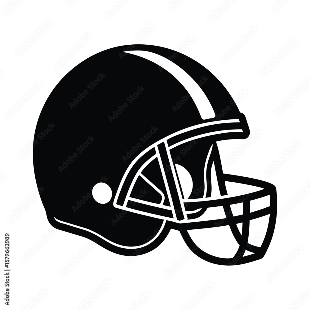 Naklejka premium vector illustration of a American football helmet