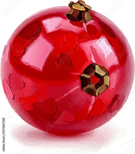Jewel-like Currant with oil painting