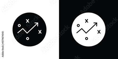 Foto Tactical icon Flat Solid Style in black and white colors