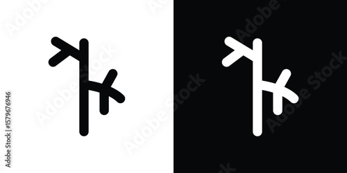 Photos Blood vessel icon Flat Solid Style in black and white colors
