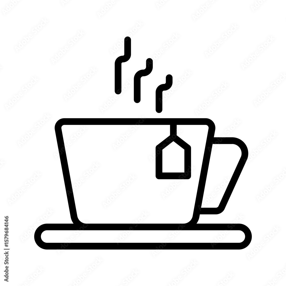 Obraz premium Hot tea icon