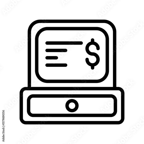 Cashier machine icon