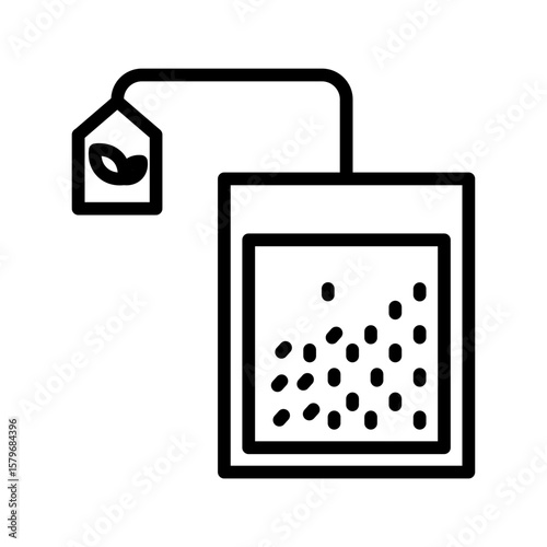 Tea filter bag icon